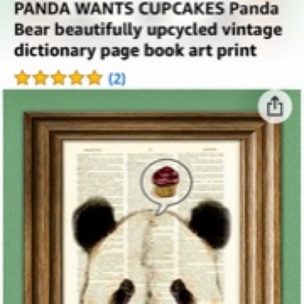 New Baby Panda Prints - Vintage Dictionary Paper